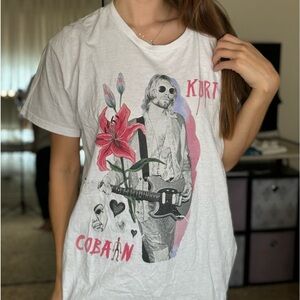 Kurt Cobain Pink/Purple Tee in size large